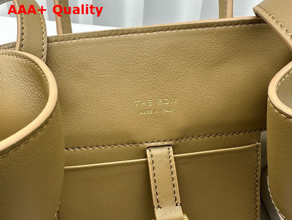 The Row Soft Margaux 10 Bag in Dark Beige Smooth Saddle Leather Replica