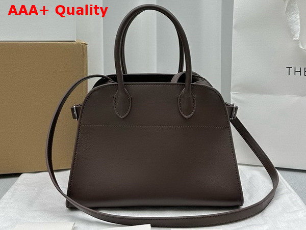 The Row Soft Margaux 10 Bag in Dark Chocolate Smooth Saddle Leather Replica