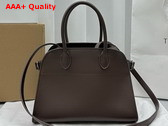 The Row Soft Margaux 10 Bag in Dark Chocolate Smooth Saddle Leather Replica