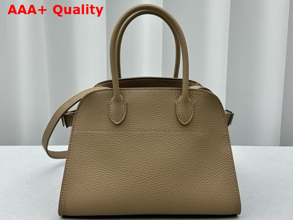 The Row Soft Margaux 10 Bag in Dark Taupe Matte Grained Calfskin Leather Replica