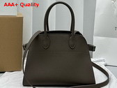 The Row Soft Margaux 10 Bag in Elephant Grey Matte Grained Calfskin Leather Replica