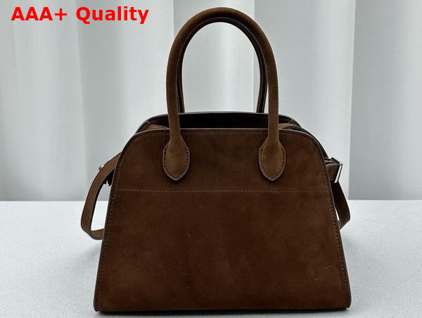 The Row Soft Margaux 10 Bag in Mocha Suede Replica