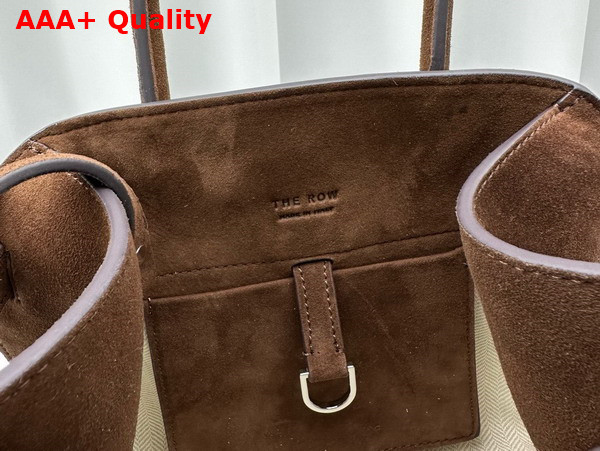 The Row Soft Margaux 10 Bag in Mocha Suede Replica