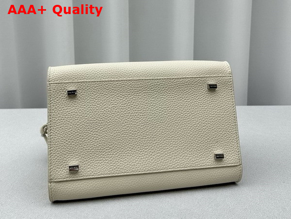 The Row Soft Margaux 10 Bag in White Grained Calfskin Leather Replica