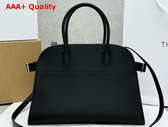 The Row Soft Margaux 12 Bag in Black Grained Calfskin Leather Replica