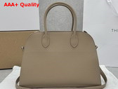 The Row Soft Margaux 12 Bag in Dark Taupe Grained Calfskin Leather Replica