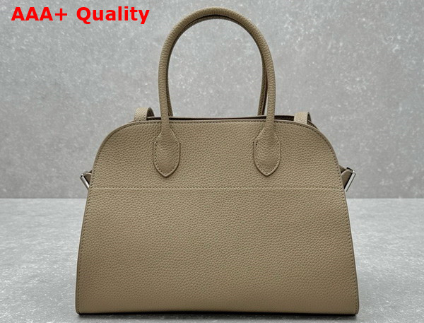 The Row Soft Margaux 12 Bag in Dark Taupe Grained Calfskin Leather Replica