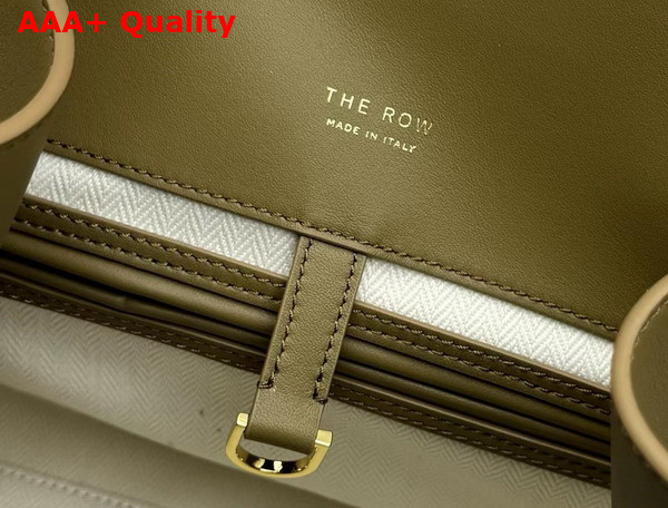 The Row Soft Margaux 12 Bag in Olive Green Smooth Saddle Leather Replica