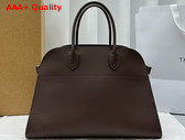 The Row Soft Margaux 15 Bag in Chocolate Smooth Saddle Leather Replica