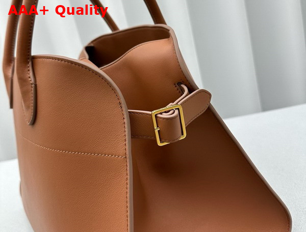 The Row Soft Margaux 15 Bag in Cuir Smooth Saddle Leather Replica