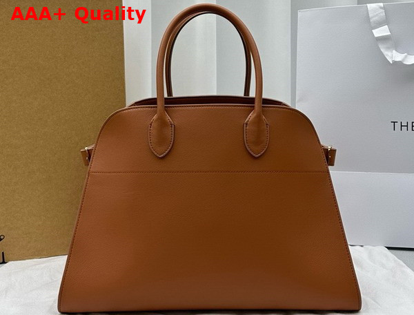 The Row Soft Margaux 15 Bag in Cuir Smooth Saddle Leather Replica