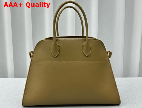 The Row Soft Margaux 15 Bag in Olive Green Smooth Saddle Leather Replica