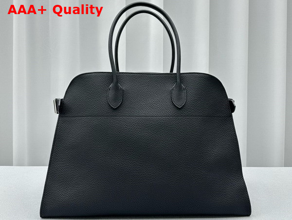 The Row Soft Margaux 17 Bag in Black Grained Calfskin Replica