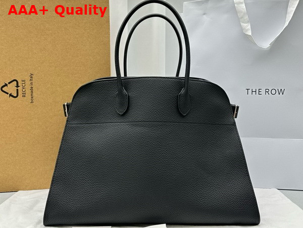 The Row Soft Margaux 17 Bag in Black Grained Calfskin Replica