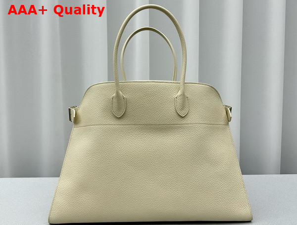 The Row Soft Margaux 17 Bag in White Grained Calfskin Replica