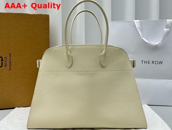 The Row Soft Margaux 17 Bag in White Grained Calfskin Replica